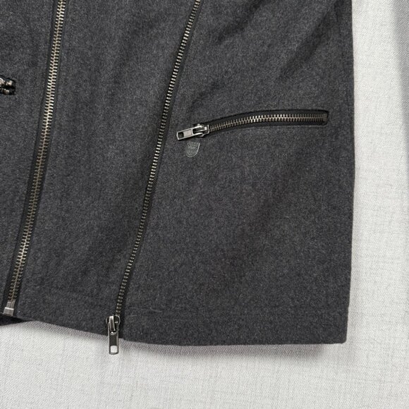 Vans Pike Moto Wool Blend Jacket Charcoal Gray Full Zip Front Size L Large - Picture 4 of 15